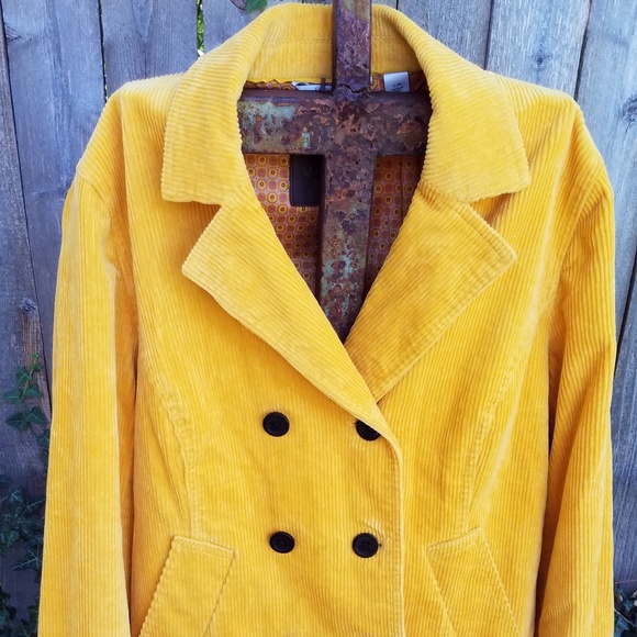 Liz Claiborne Jackets & Coats Mustard Yellow Corduroy Jacket Poshmark